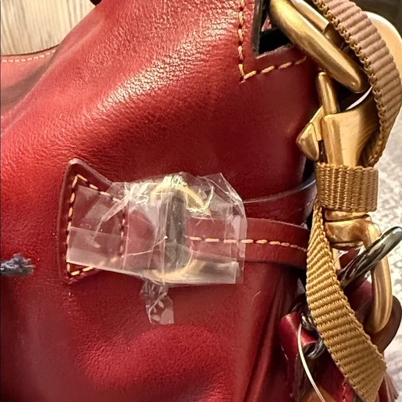 Dooney & Bourke Burgundy Leather Satchel - Picture 2 of 7